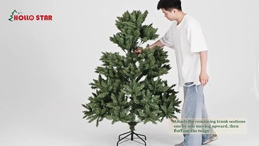 4.5ft Prelit Pencil Christmas Tree, RGBW Lights, App Control
