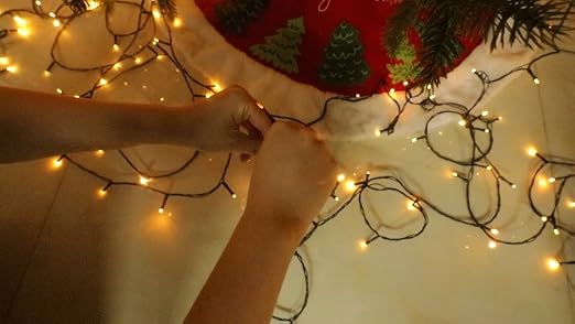 66FT 200 LED Connectable Christmas Tree Lights, End-to-End Plug 8 Modes Indoor Lights with Timer, Outdoor Indoor Fairy Lights Christmas Tree, Patio, Garden, Party, Wedding, Holiday (Warm White)