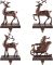MCEAST Set of 4 Christmas Stocking Holders, Metal Christmas Hanging Hooks