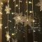 Snowflake LED Curtain Lights, Plug-in 19Ft/6M 96 LEDs Fairy String Lights