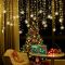 Snowflake LED Curtain Lights, Plug-in 19Ft/6M 96 LEDs Fairy String Lights